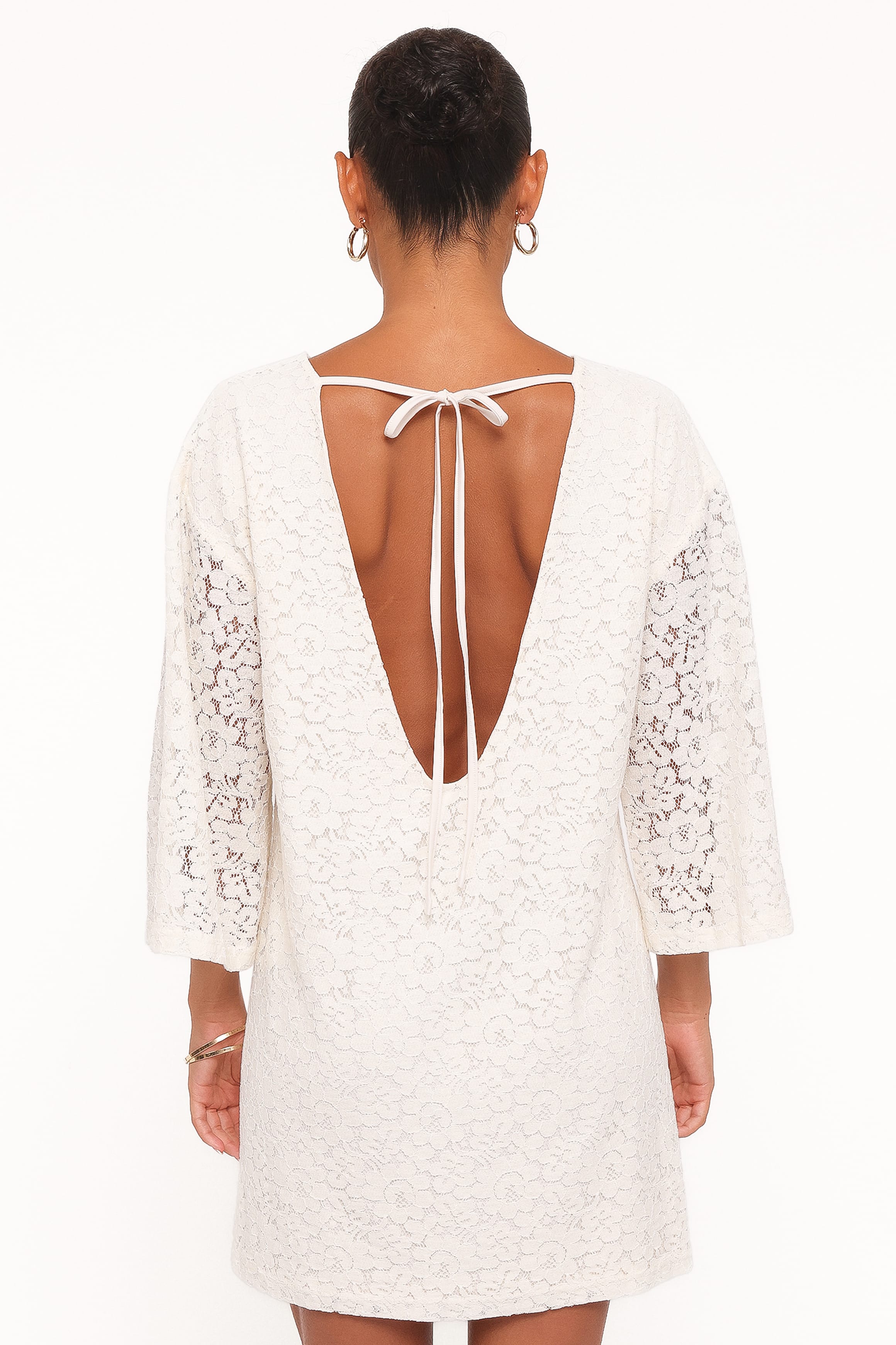 Petal and Pup USA DRESSES Lula Mini Dress - Cream Lace