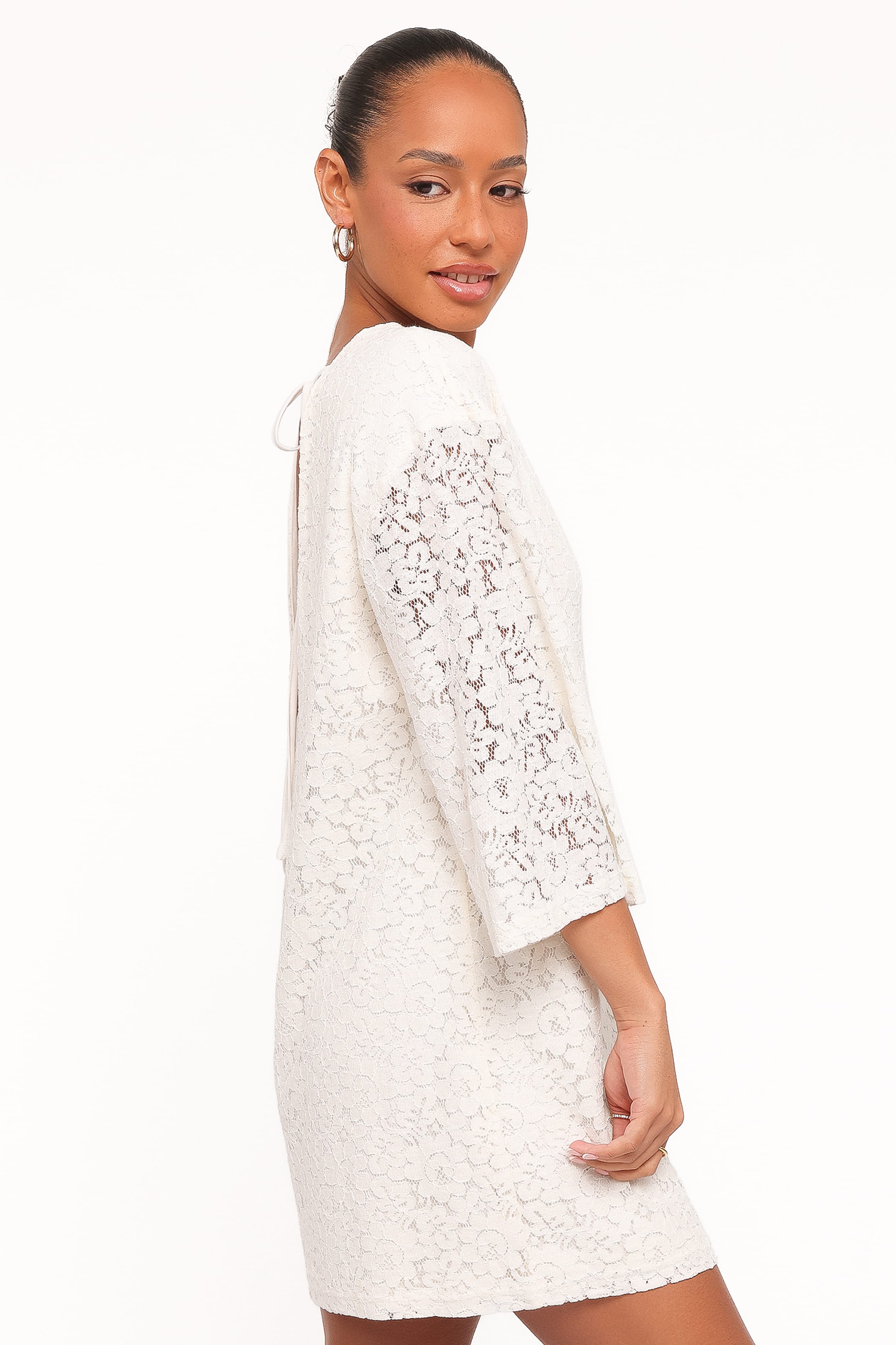 Petal and Pup USA DRESSES Lula Mini Dress - Cream Lace