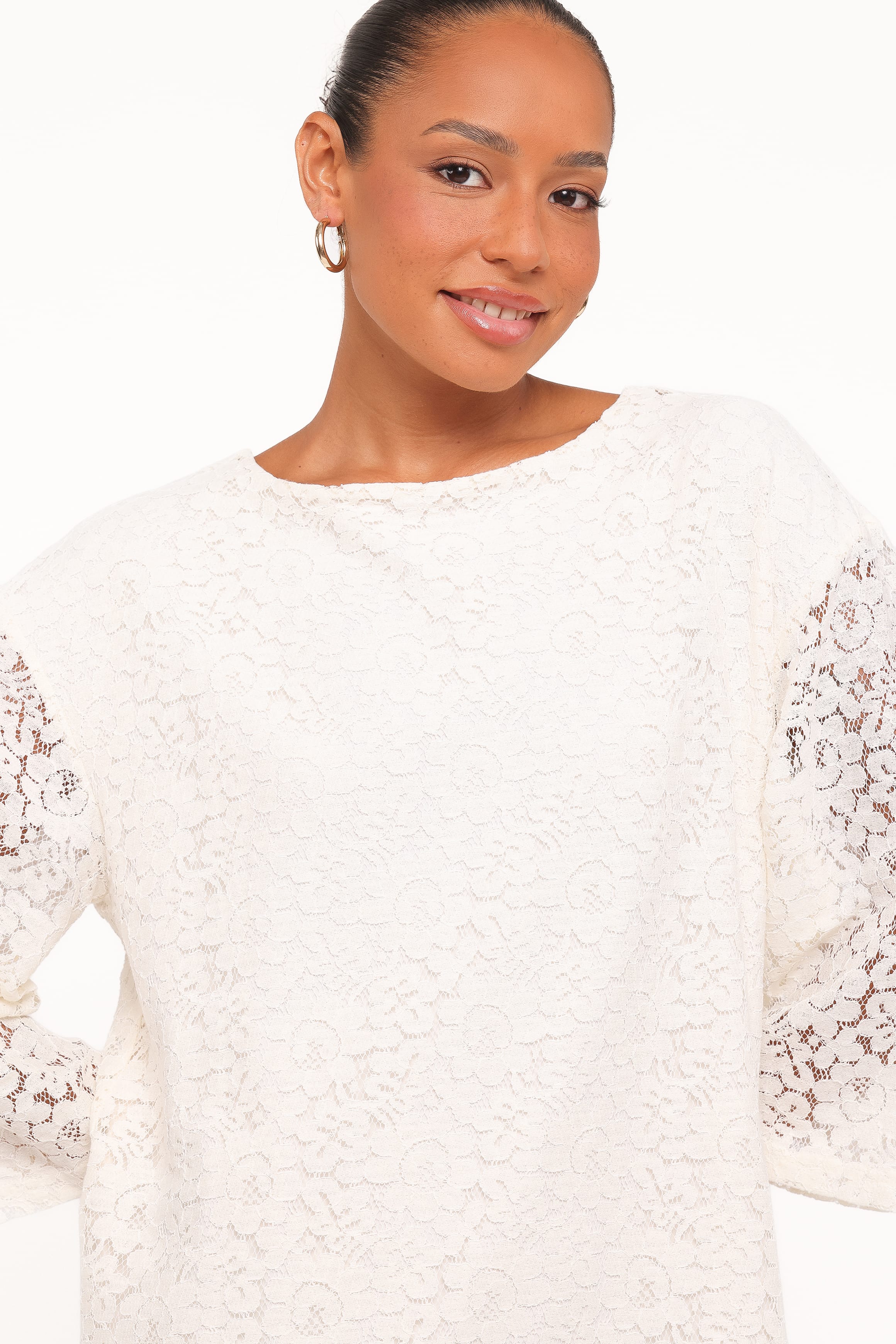 Petal and Pup USA DRESSES Lula Mini Dress - Cream Lace