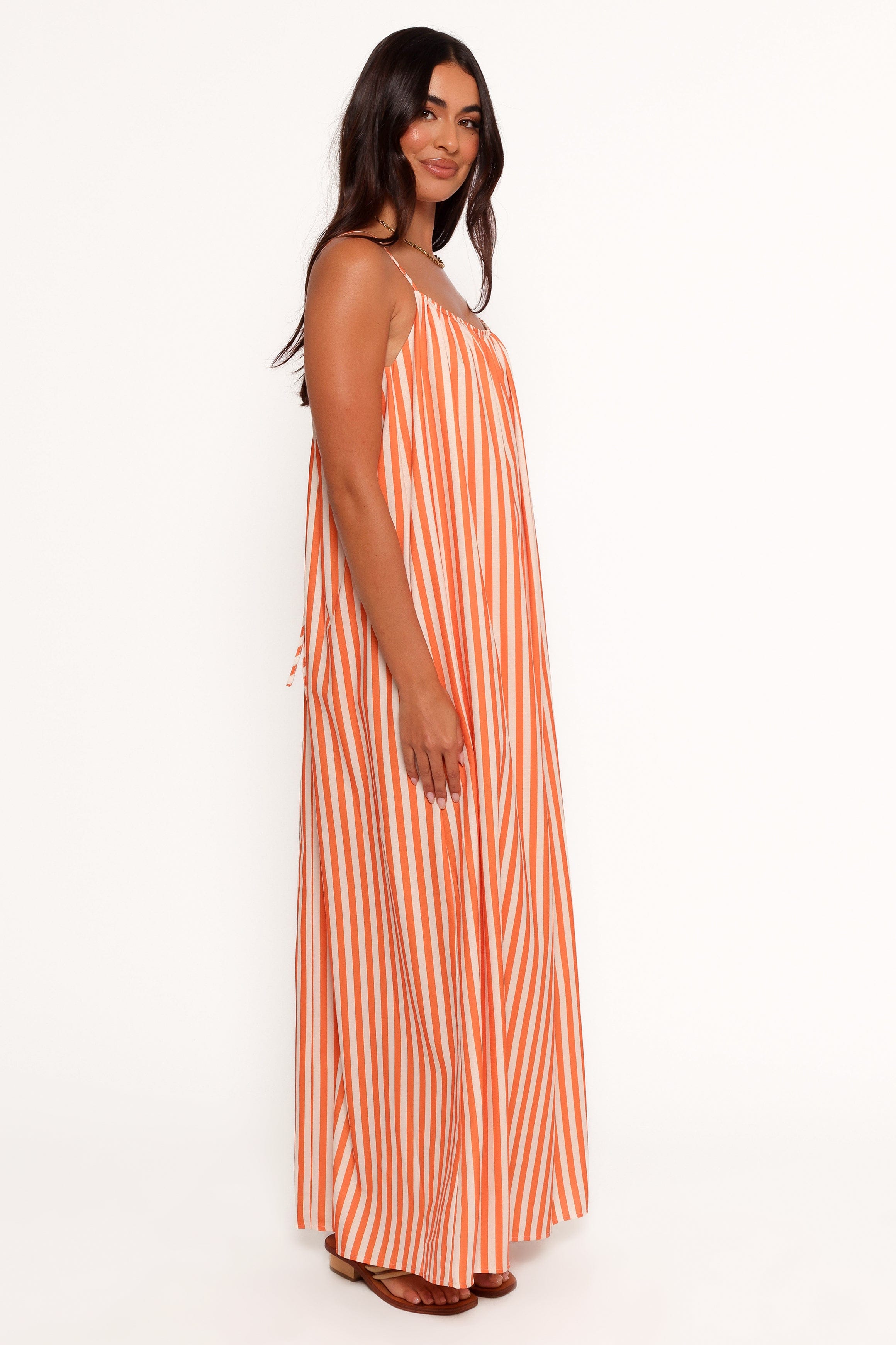 Lumina Maxi Dress - Orange Beige Stripe Lumina Maxi Dress - Orange Beige Stripe