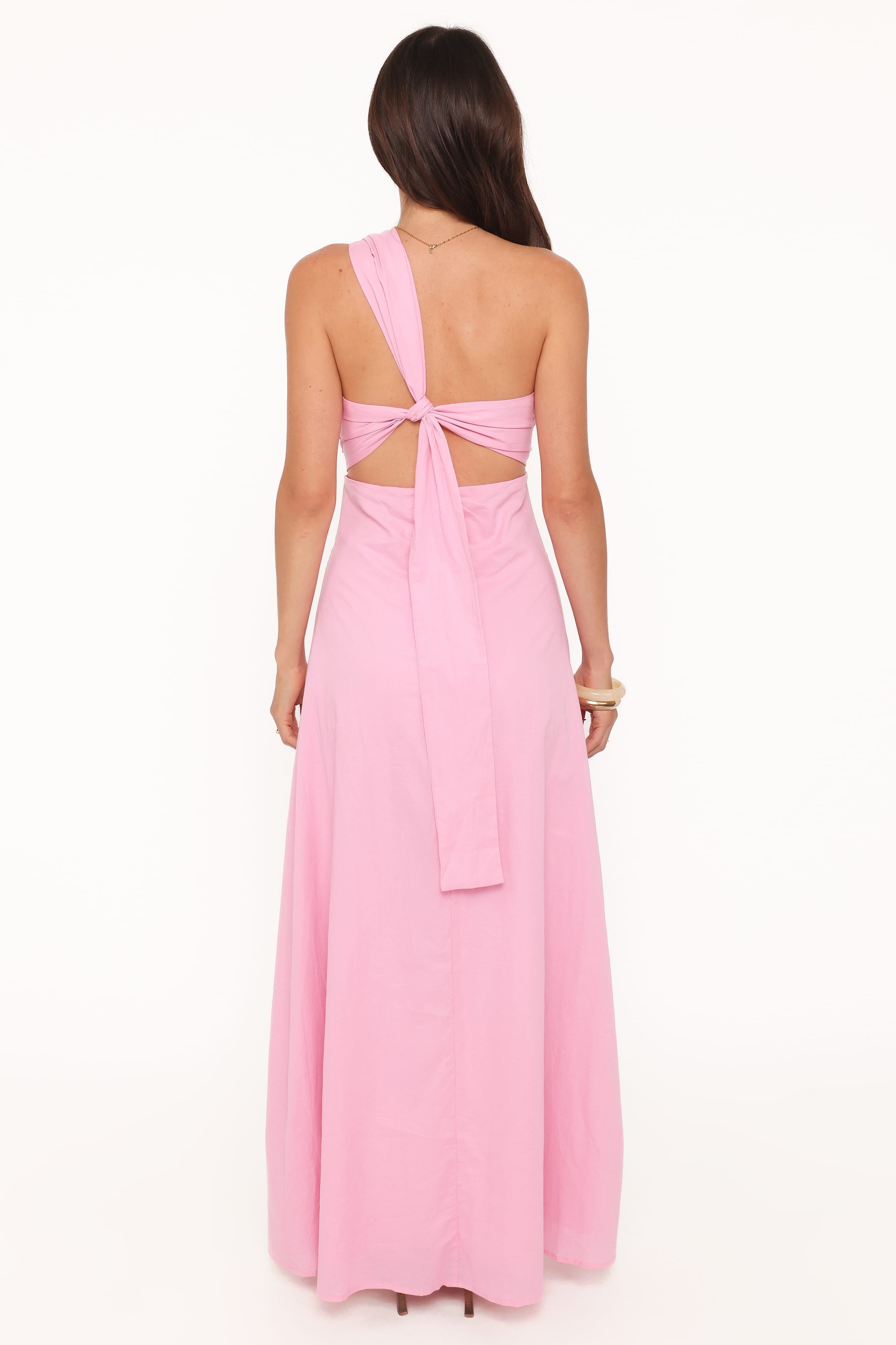 Petal and Pup USA DRESSES Luna One Shoulder Maxi Dress - Pink