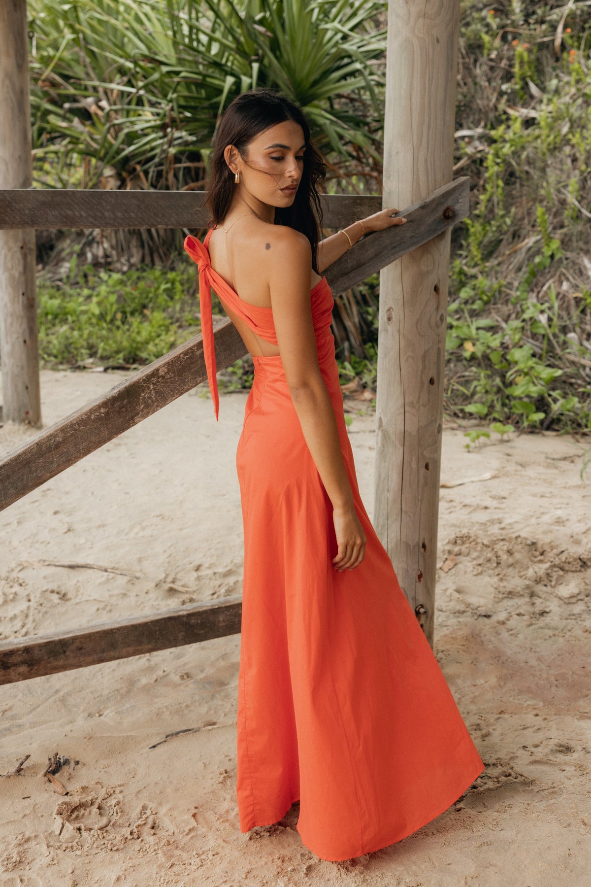 petal and pup one shoulder dress Luna One Shoulder Maxi Dress - Tangerine