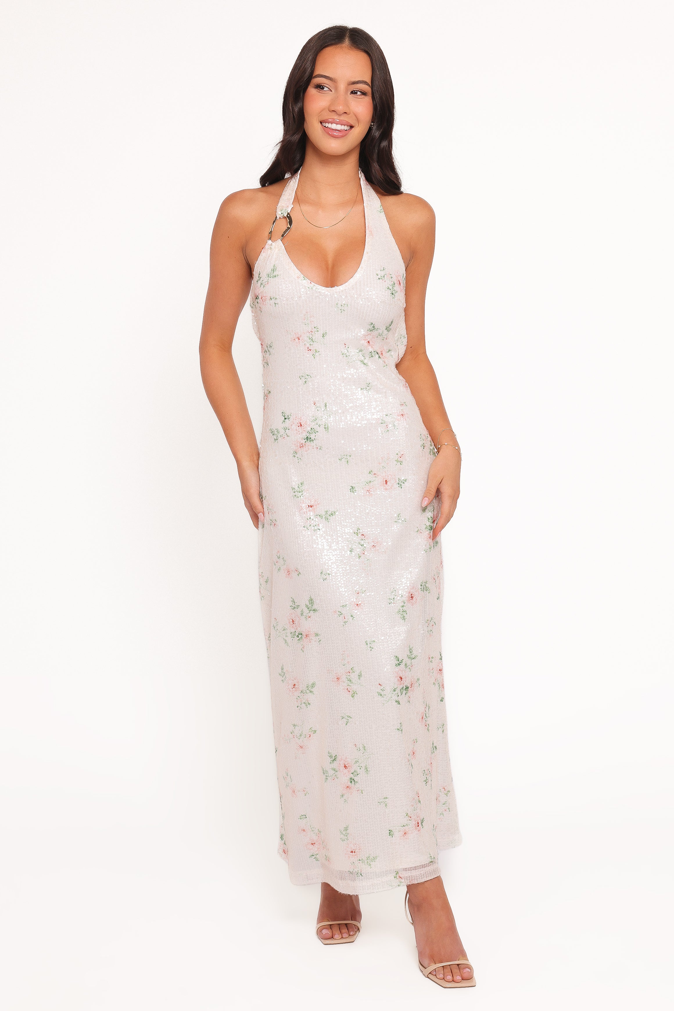 Petal and Pup USA DRESSES Lunara Maxi Dress - Sequin Floral