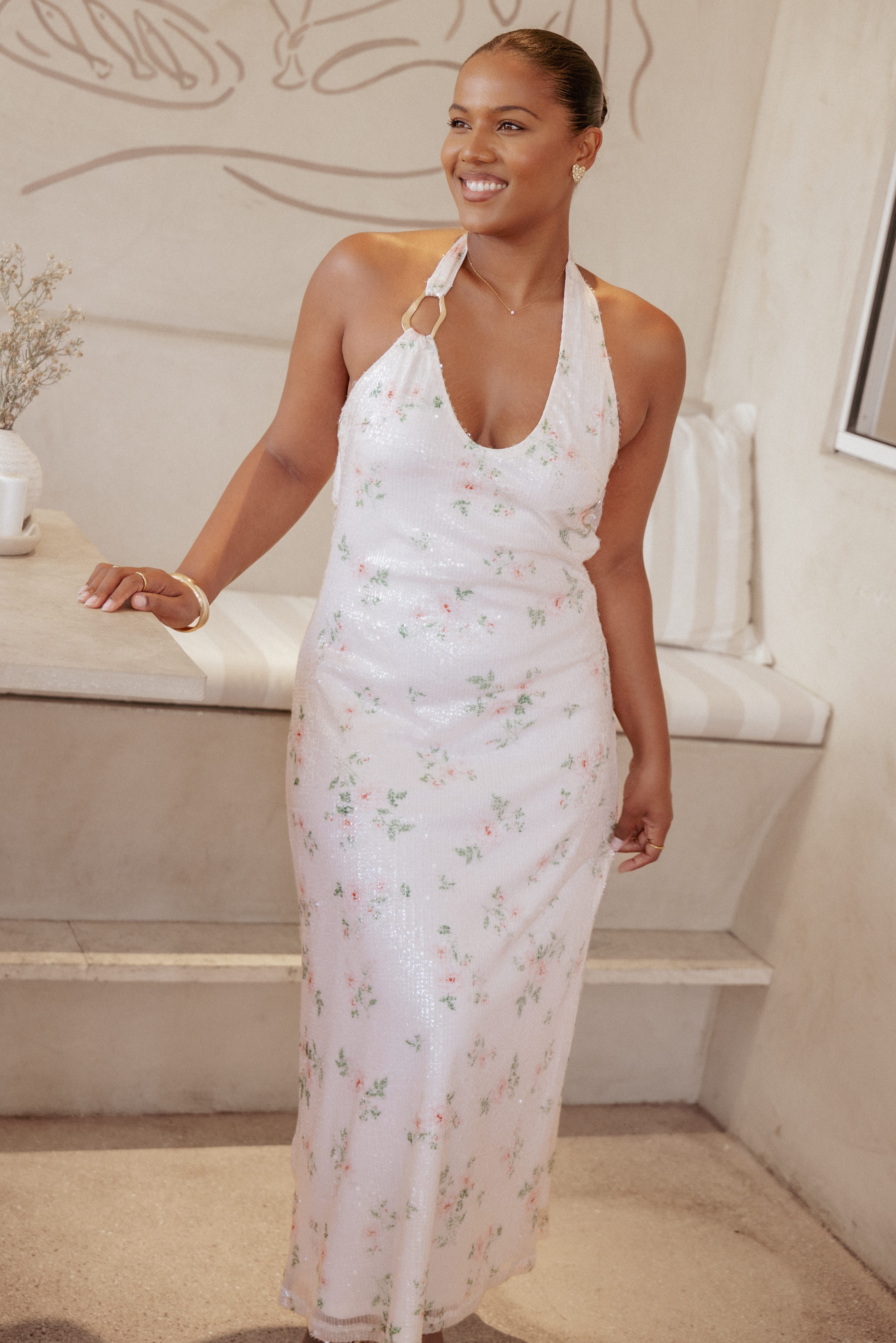 Yonder Sheer Panel Lace Maxi Skirt - White | Petal & Pup USA