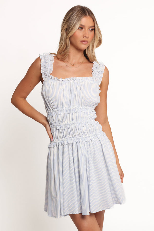 Petal and Pup USA DRESSES Lune Mini Dress - Blue Stripe (Hold for Rack)