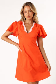 Petal and Pup USA DRESSES Lyle Mini Dress - Orange/Pink