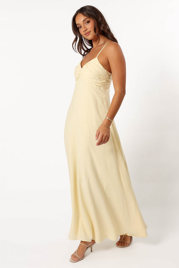 Petal and Pup USA DRESSES Maddie Maxi Dress - Butter Yellow