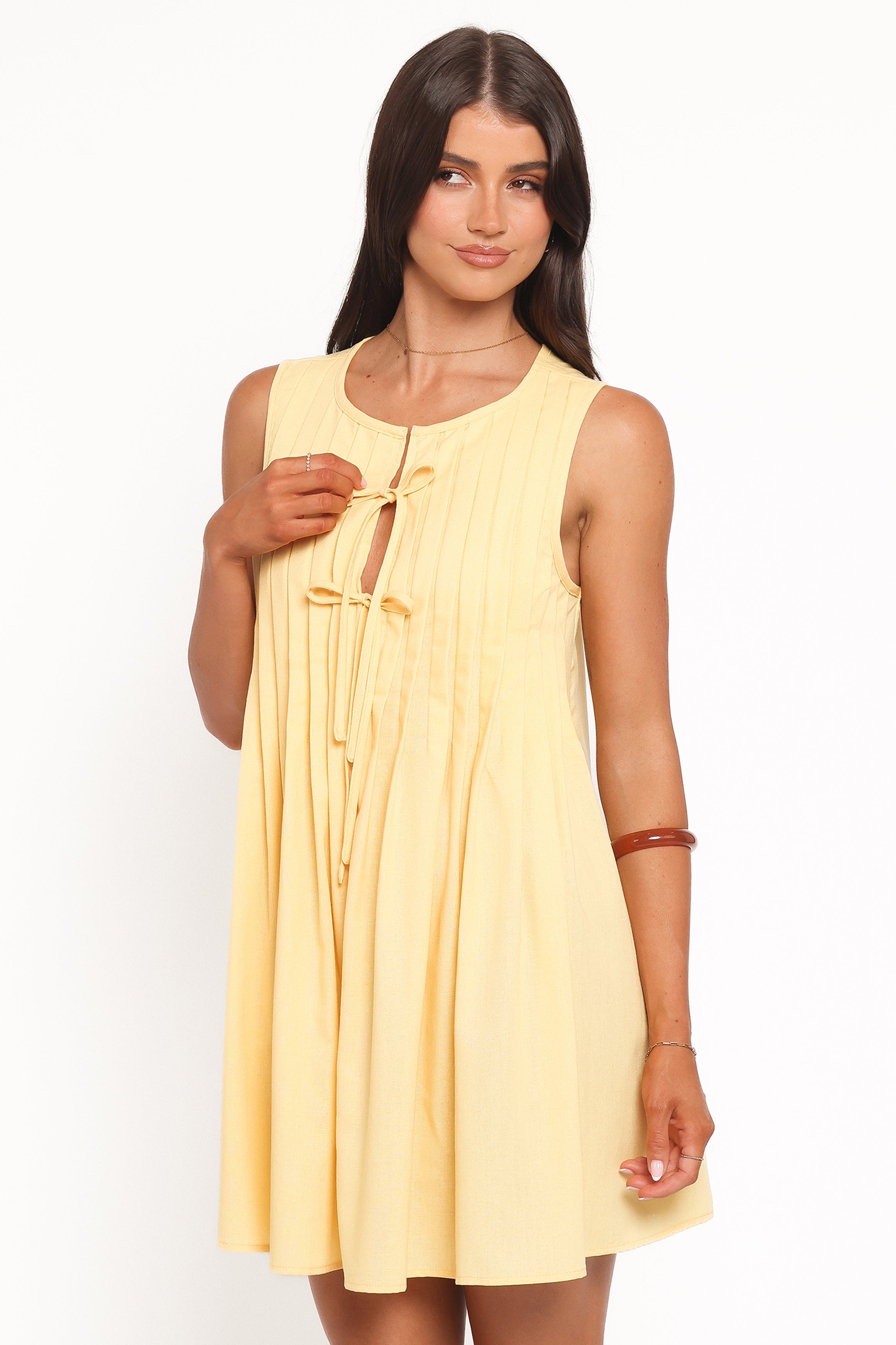 Petal and Pup USA DRESSES Madeline Mini Dress - Butter Yellow