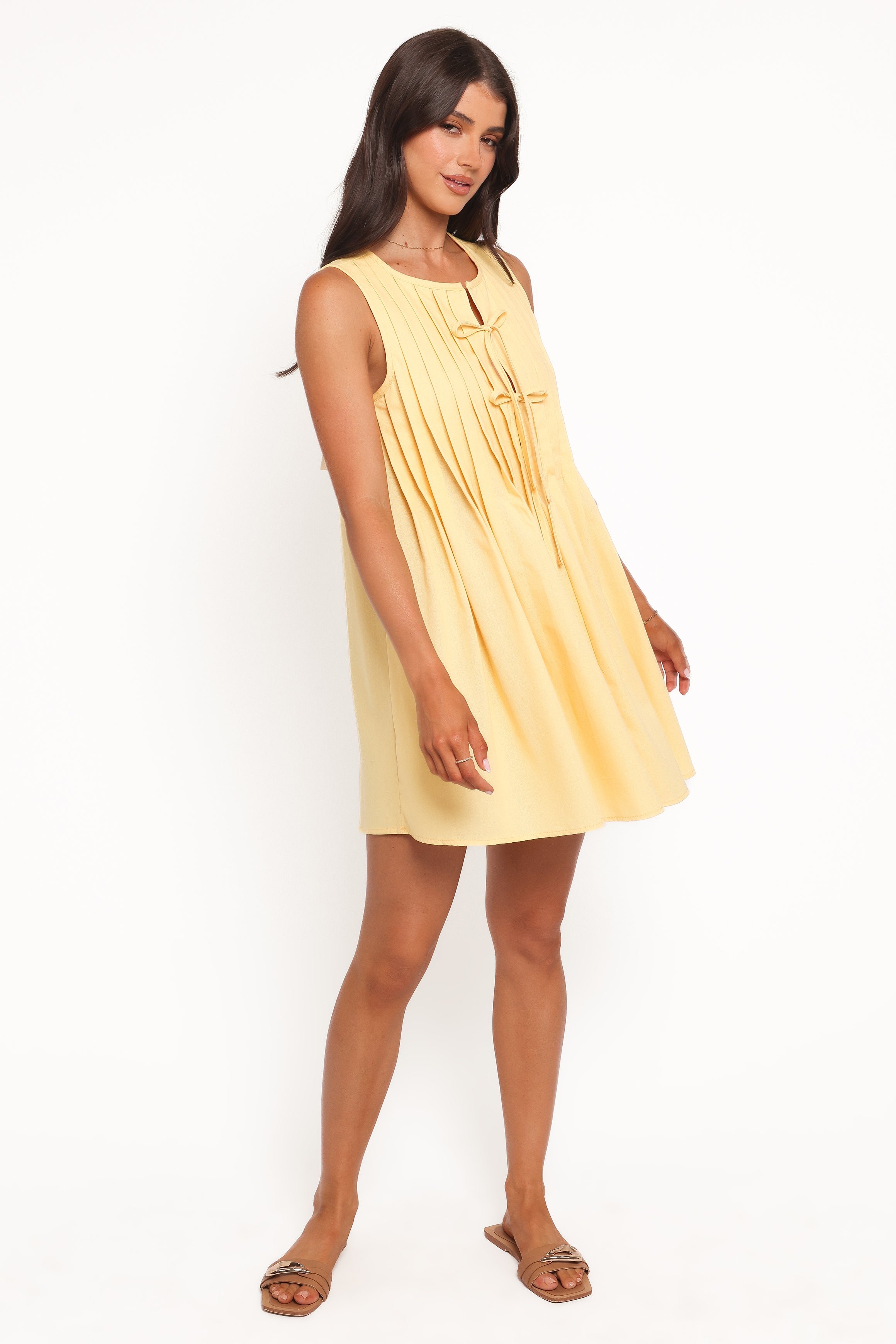 Petal and Pup USA DRESSES Madeline Mini Dress - Butter Yellow