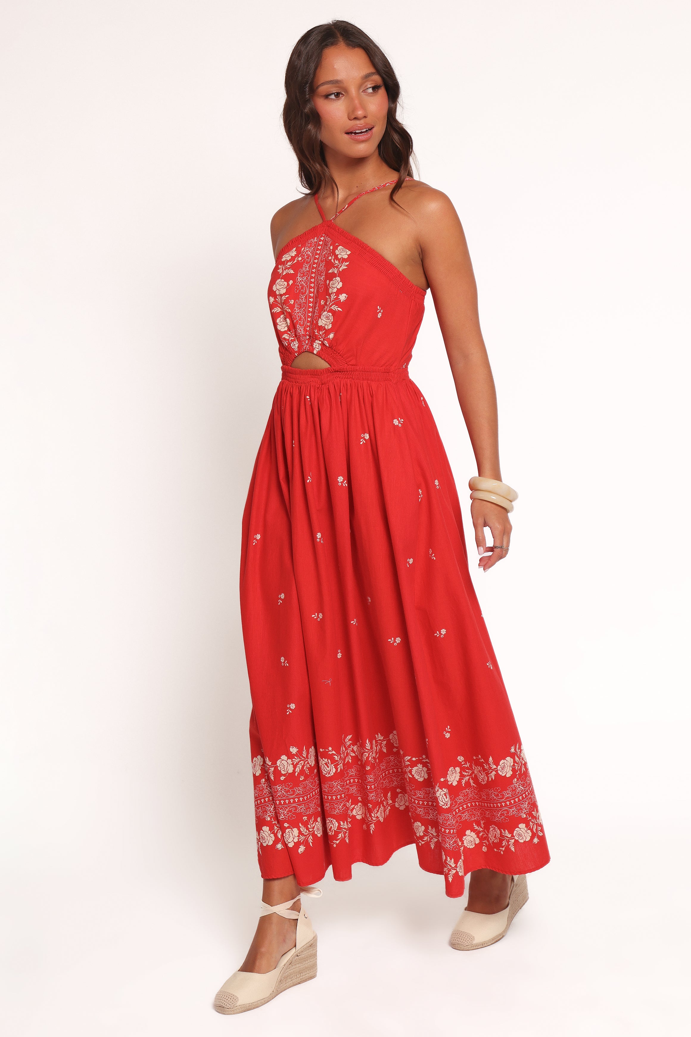 Petal and Pup USA DRESSES Madi Maxi Dress - Red Floral Bandana (Hold for Rack)