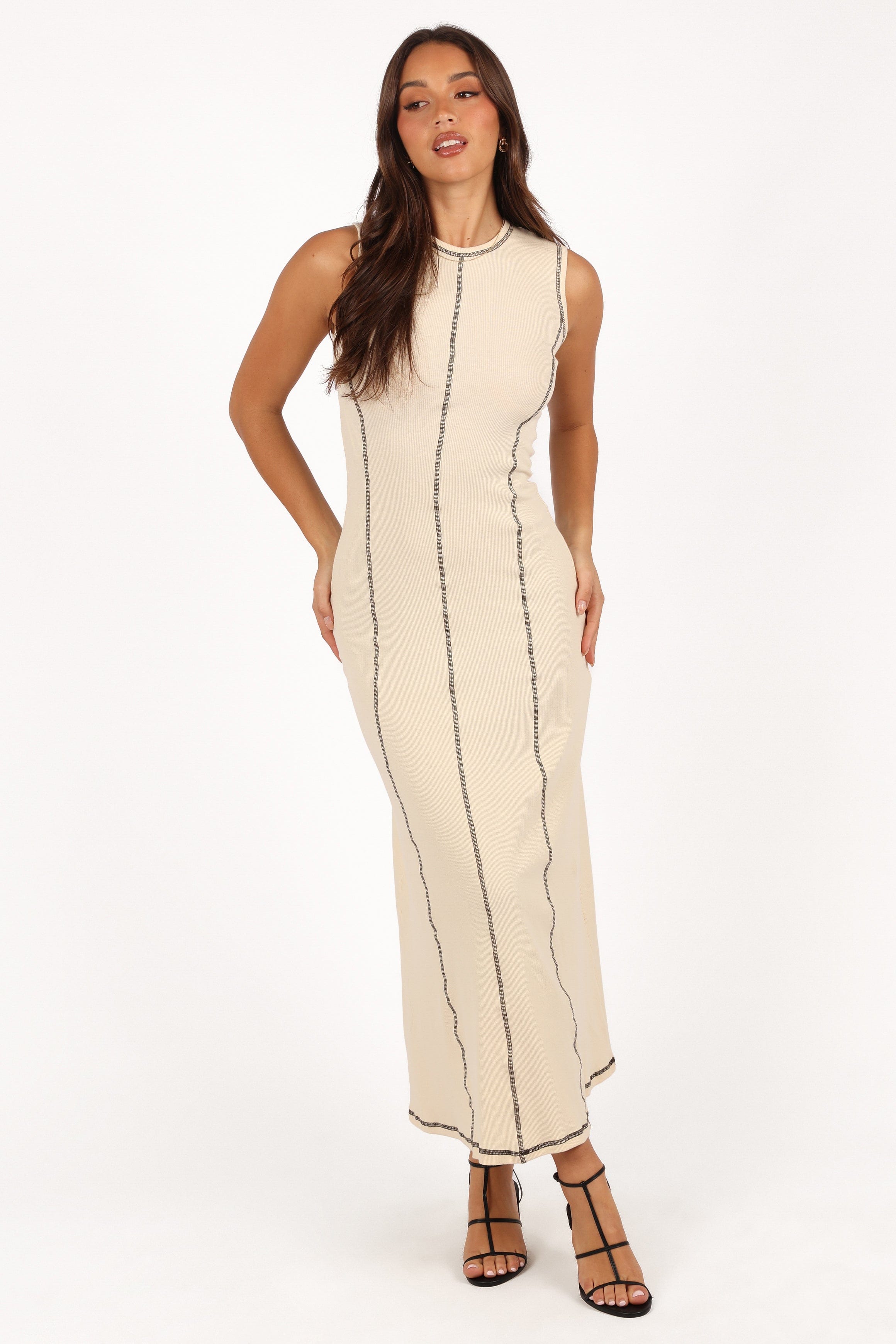 Petal and Pup USA DRESSES Mae Midi Dress - Cream