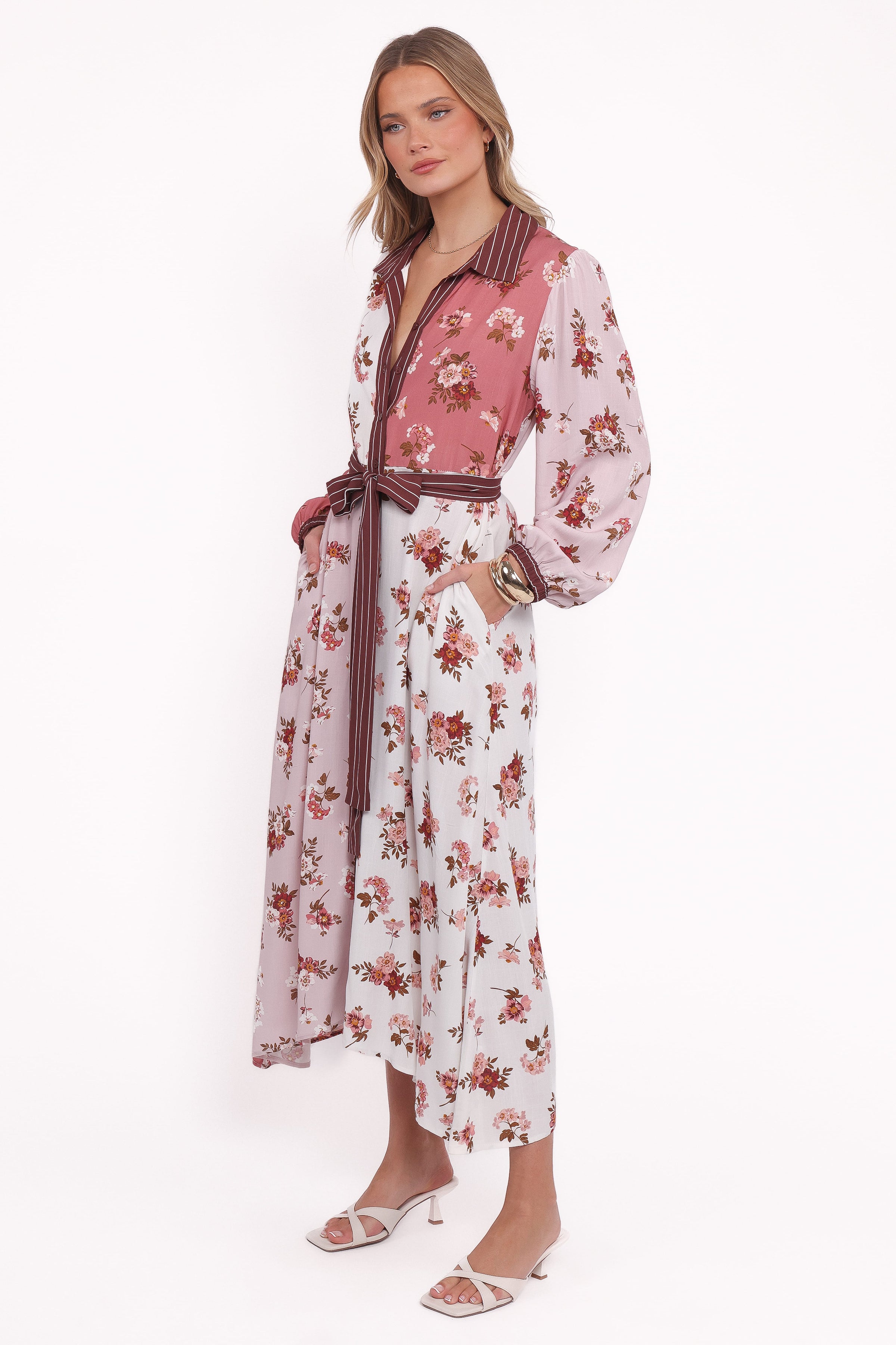 Petal and Pup USA DRESSES Maiden Long Sleeve Midi Dress - First Blush
