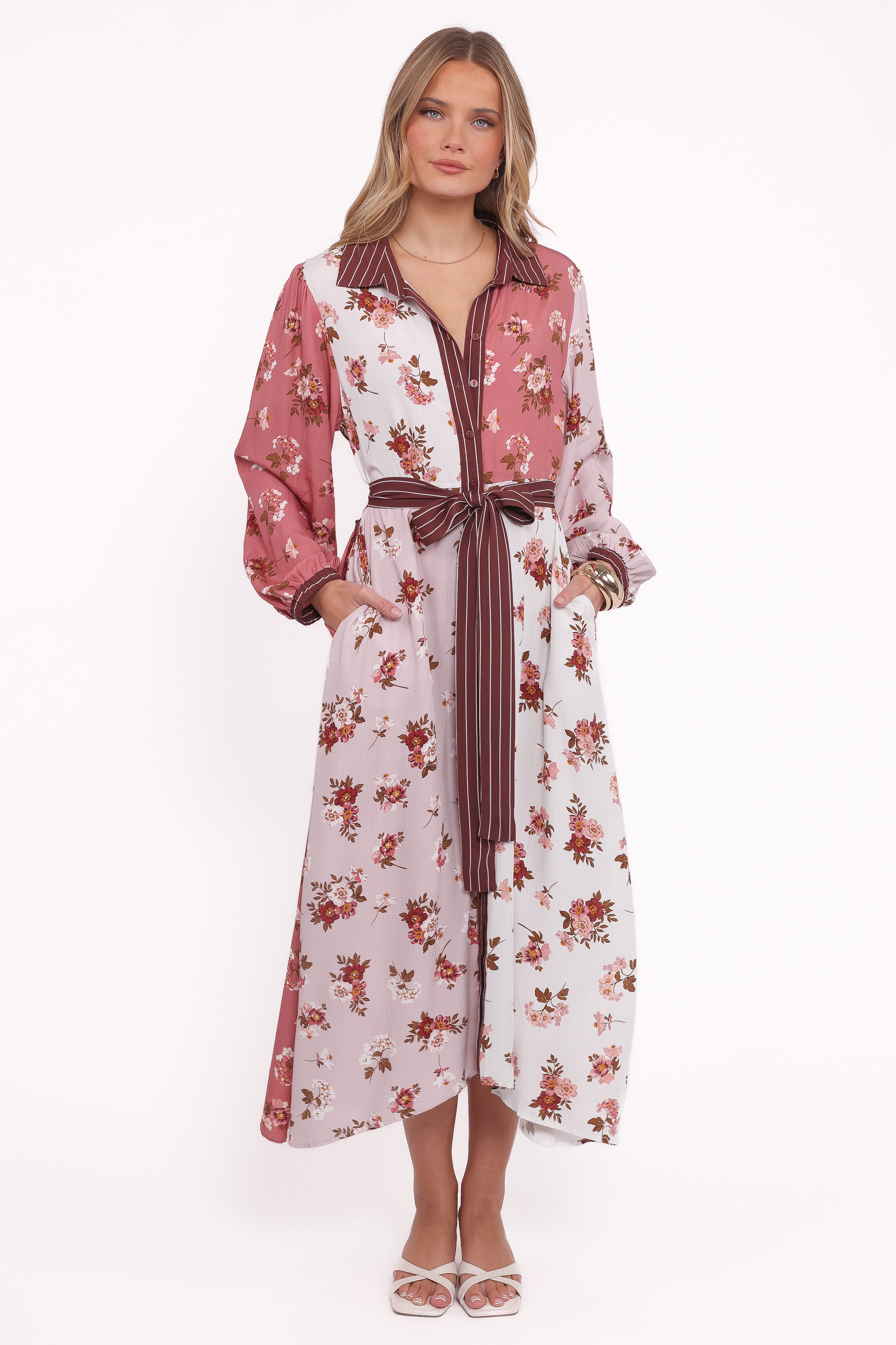 Petal and Pup USA DRESSES Maiden Long Sleeve Midi Dress - First Blush