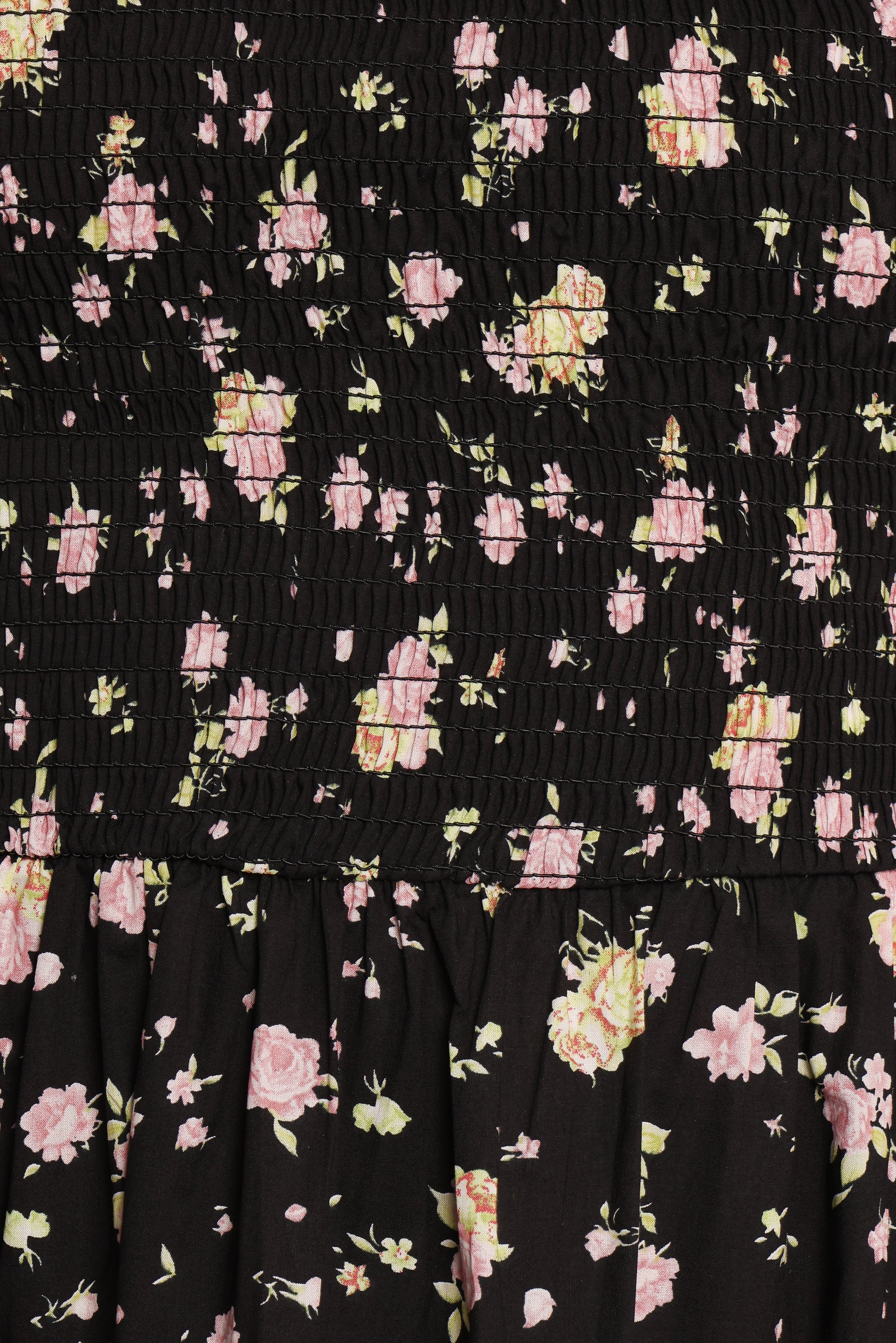 Petal and Pup USA DRESSES Mairead Maxi Dress - Black Floral