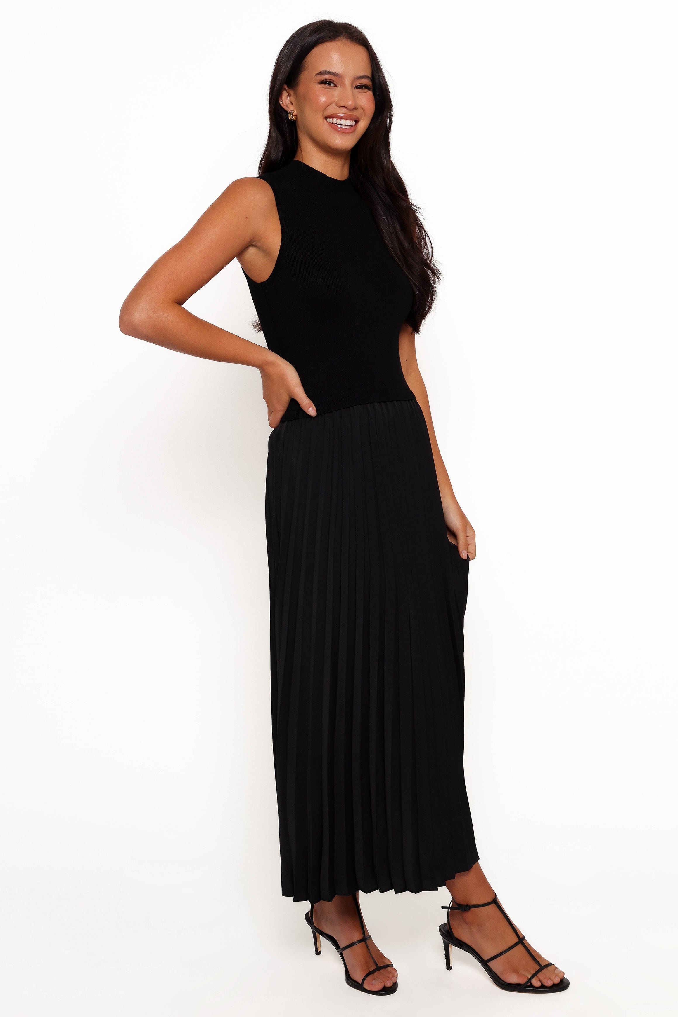 Petal and Pup USA DRESSES Maisey Midi Dress - Black