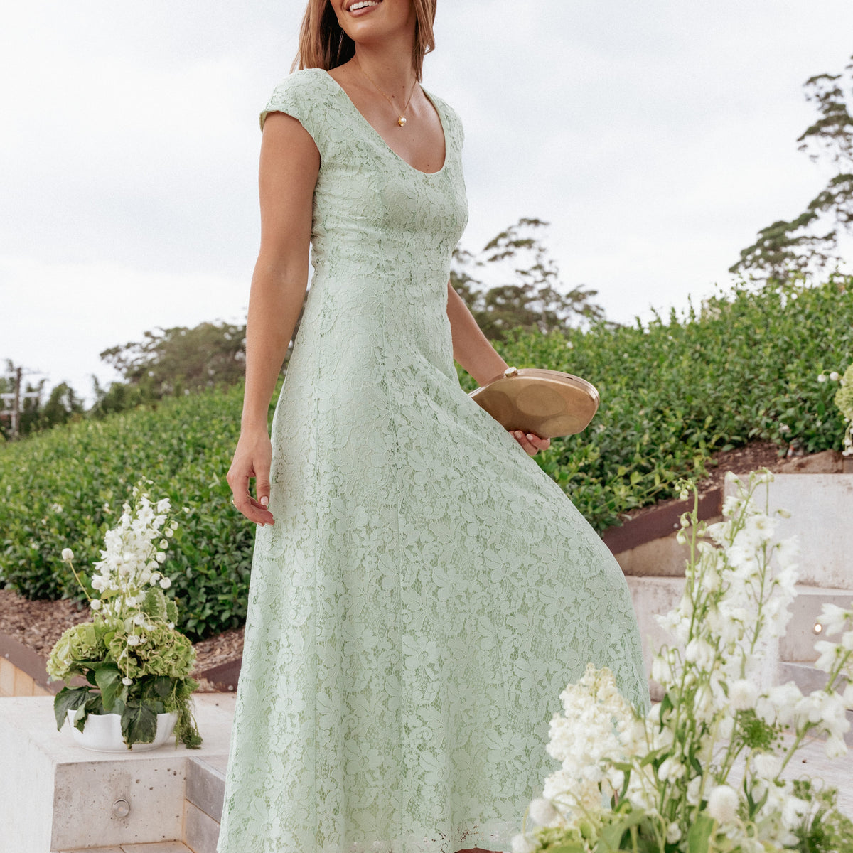 Mapleton Maxi Dress - Sage Green Lace | Petal & Pup USA Mapleton Maxi Dress - Sage Green Lace | Petal & Pup USA