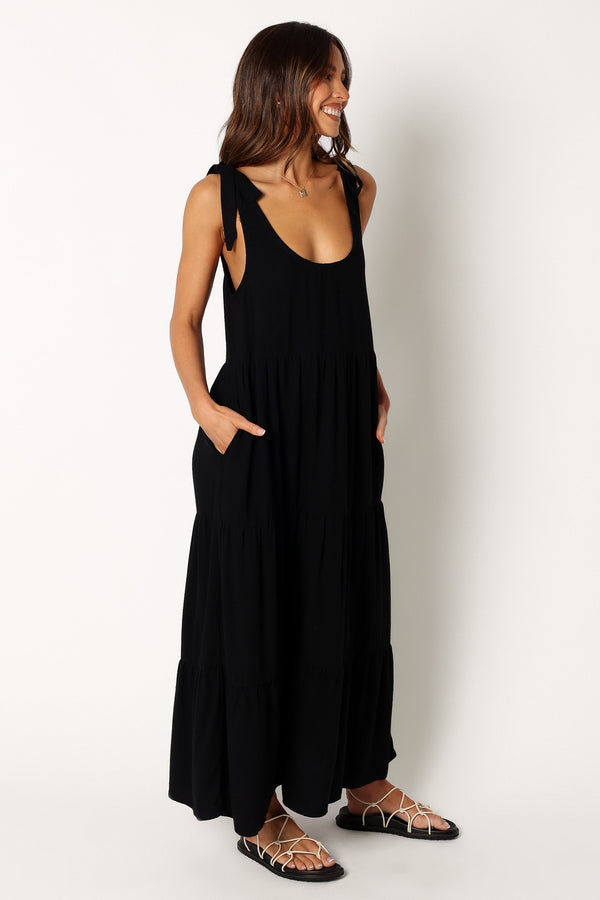 Petal and Pup USA DRESSES Marcy Midi Dress - Black