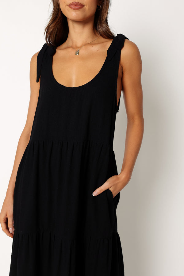 Petal and Pup USA DRESSES Marcy Midi Dress - Black