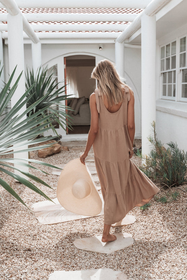 Petal and Pup USA DRESSES Marcy Midi Dress - Mocha