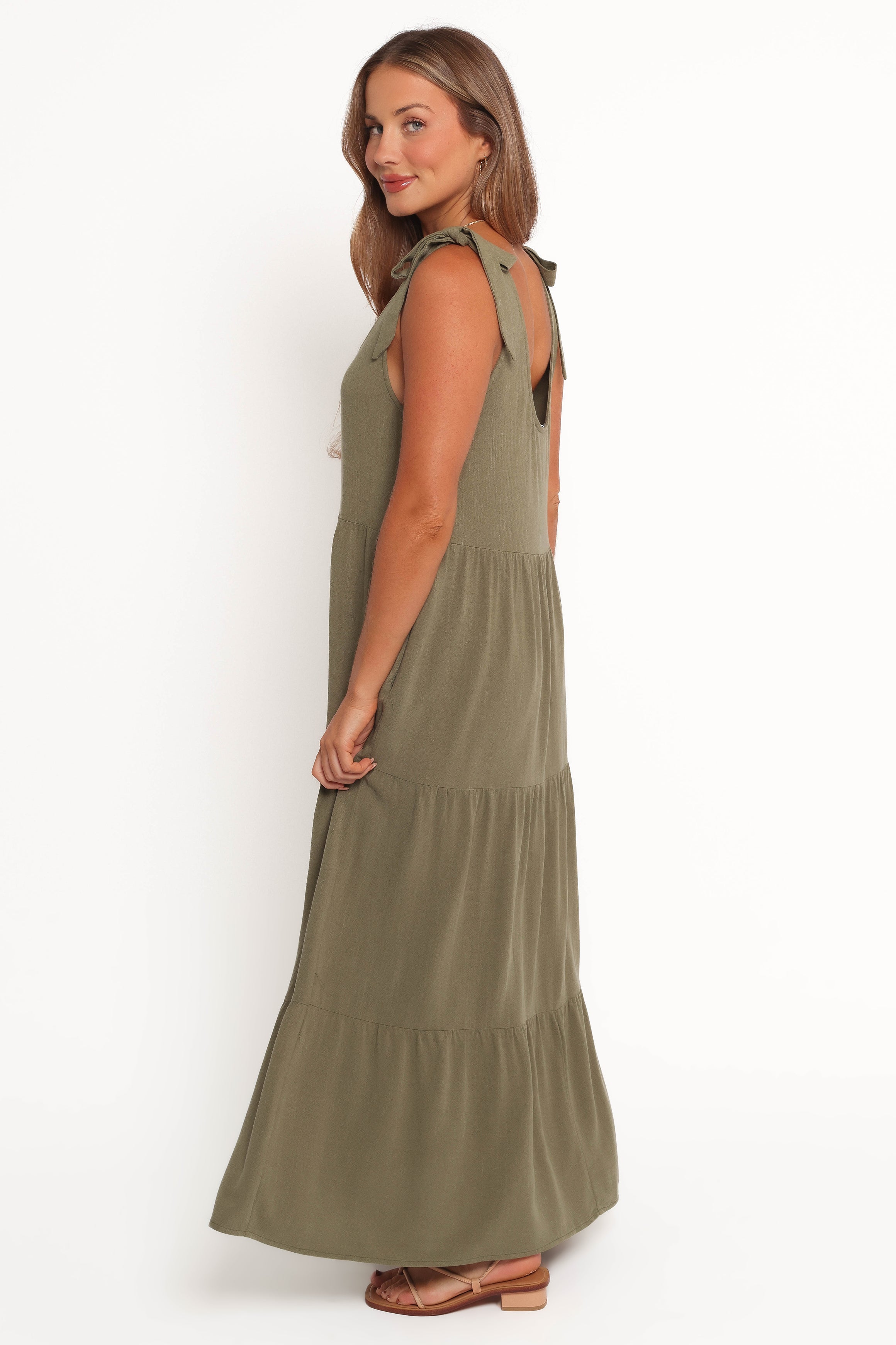 Petal and Pup USA DRESSES Marcy Midi Dress - Olive