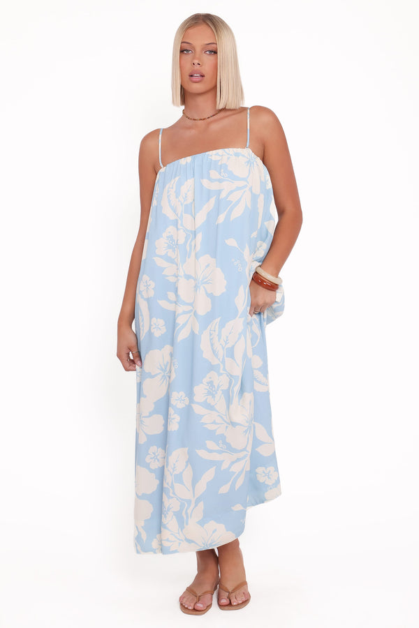 Petal and Pup USA DRESSES Margherita Maxi Dress - Blue Hibiscus (Hold for Amazon)