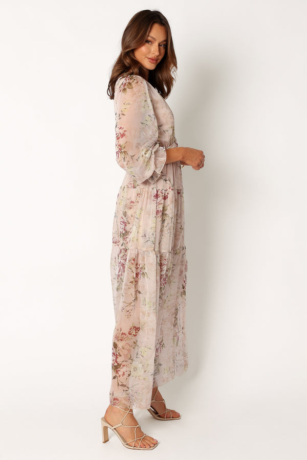 Petal and Pup USA DRESSES Maria Long Sleeve Maxi Dress - Cream