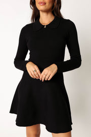 Petal and Pup USA DRESSES Marianne Long Sleeve Mini Dress - Black
