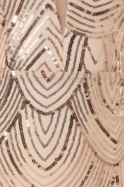 Petal and Pup USA DRESSES Marilyn Midi Dress - Gold