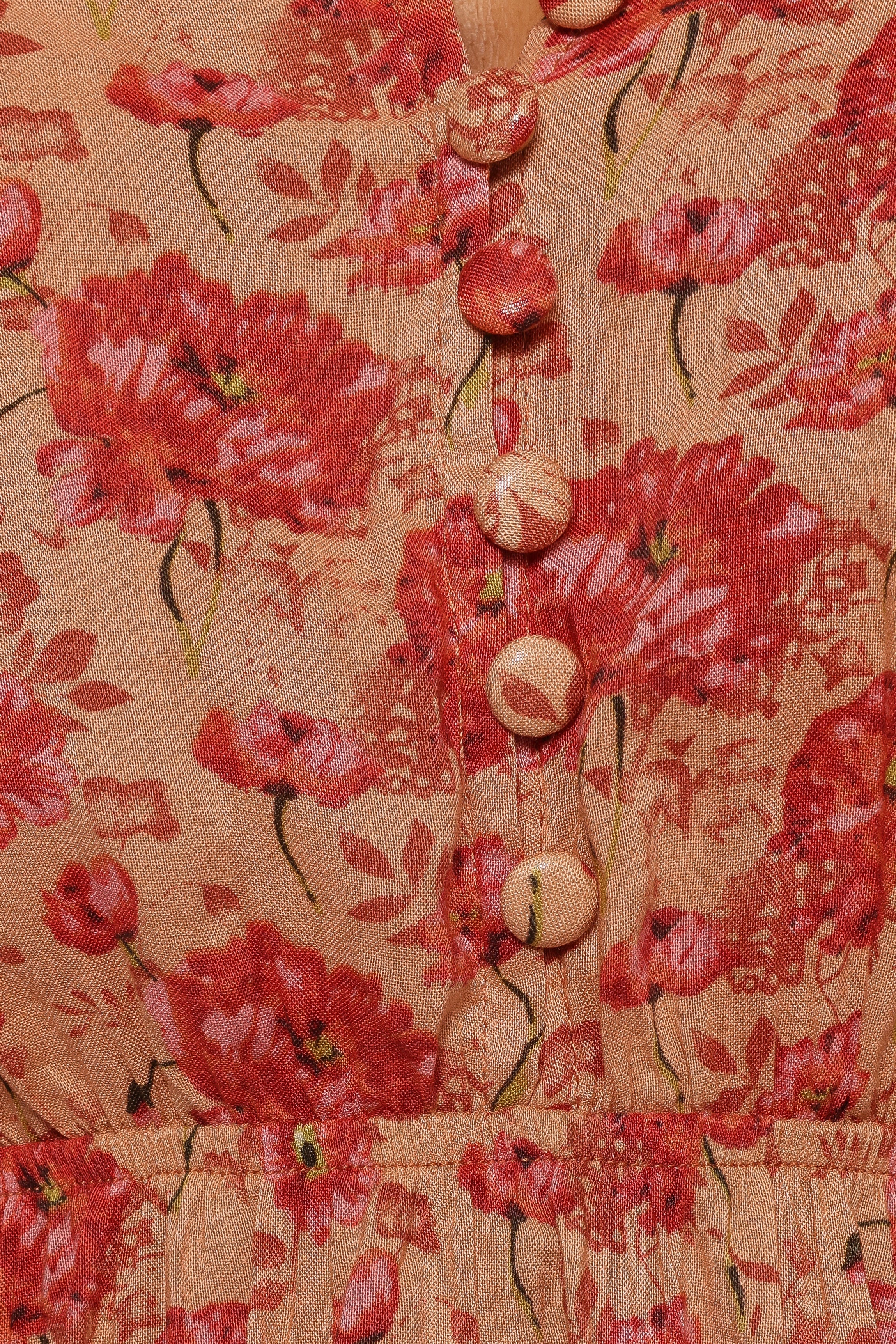 Petal and Pup USA DRESSES Marti Mini Dress - Tan Floral