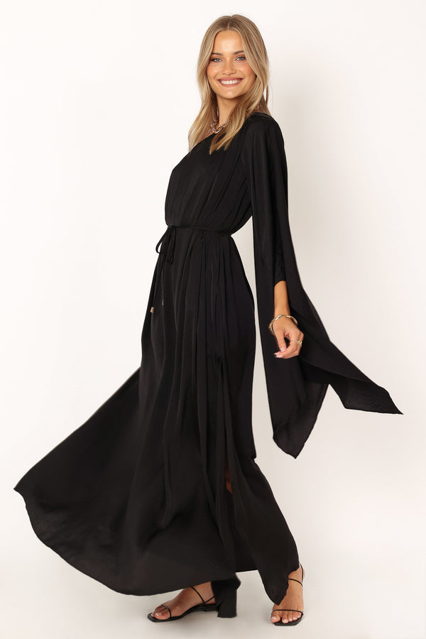 Petal and Pup USA DRESSES Matilda One Shoulder Maxi Dress - Black