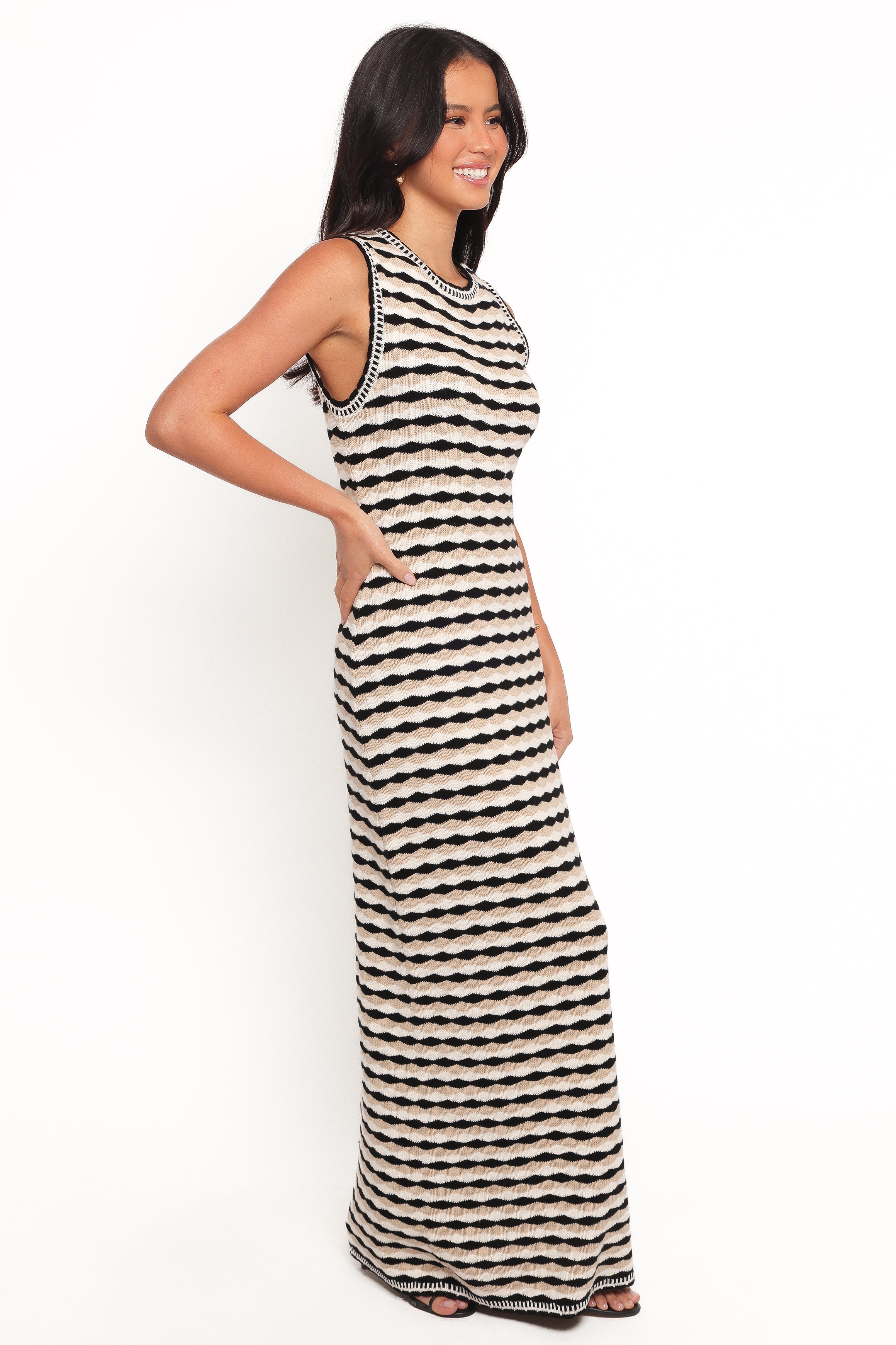 Petal and Pup USA DRESSES Maud Maxi Dress - Black/White