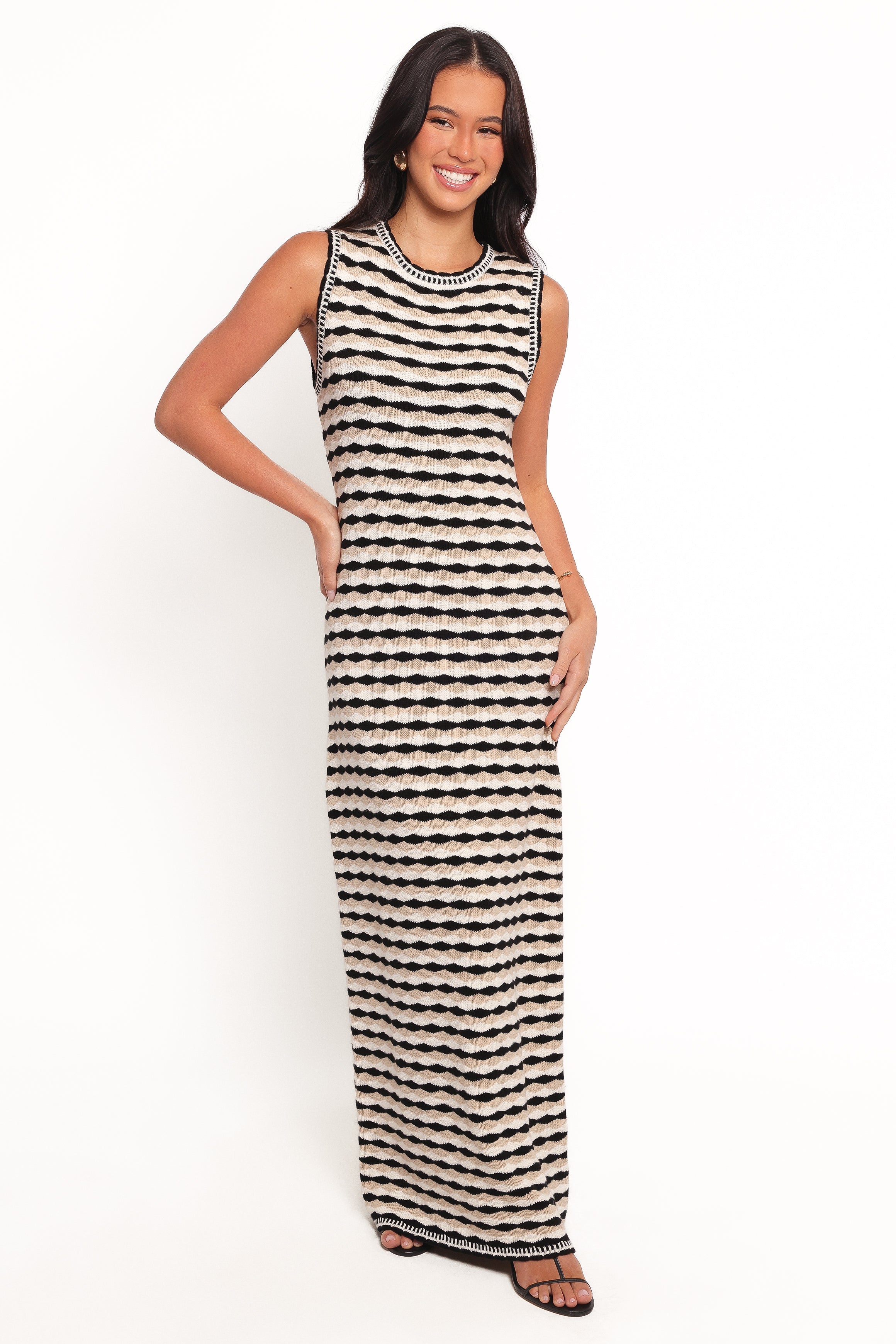 Petal and Pup USA DRESSES Maud Maxi Dress - Black/White