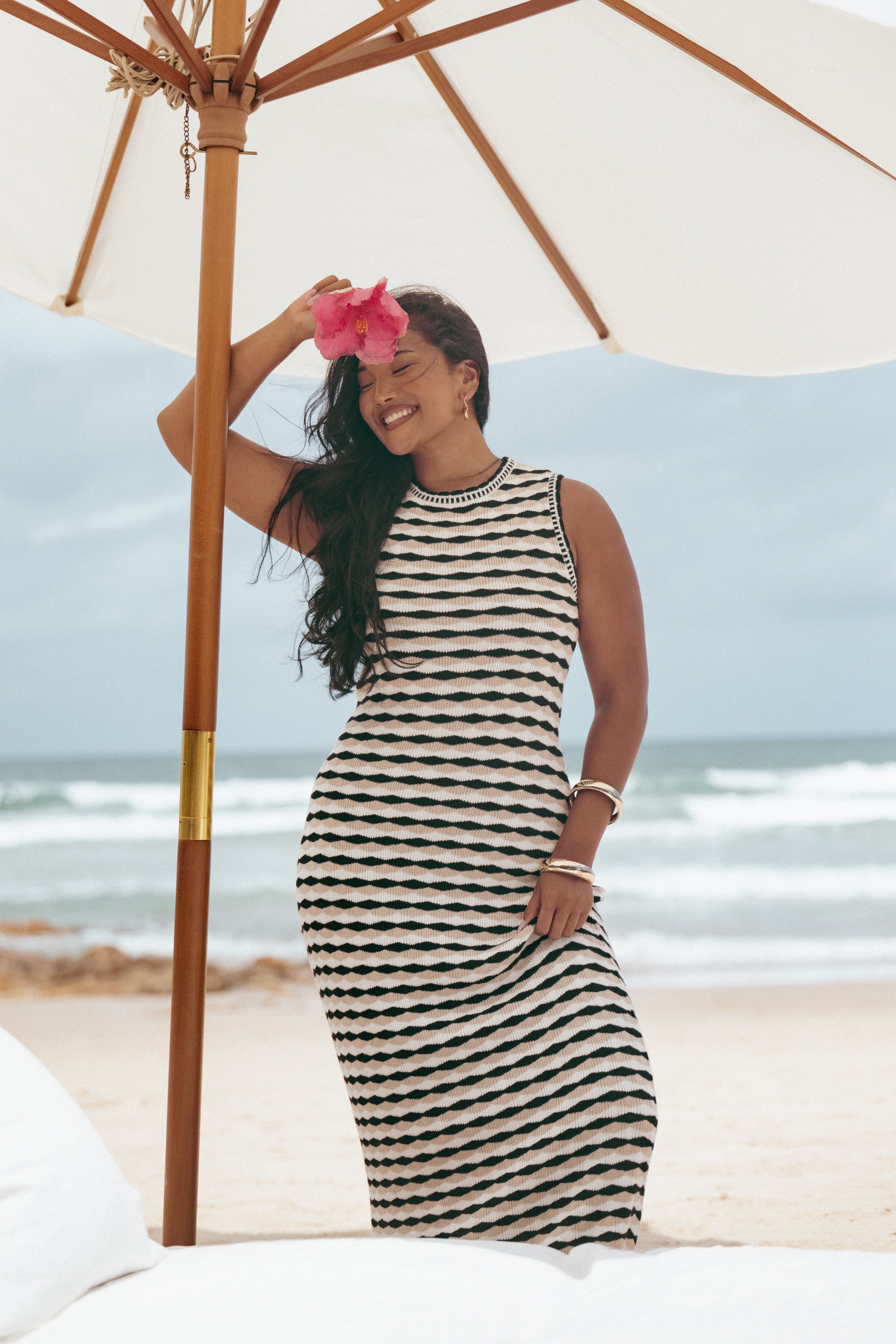 Petal and Pup USA DRESSES Maud Maxi Dress - Black/White