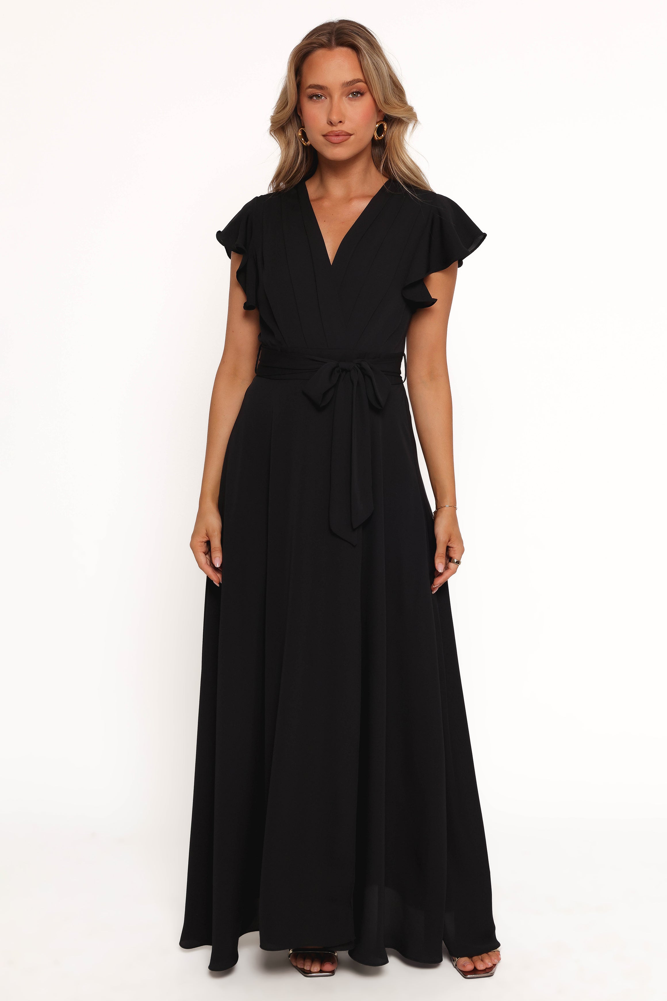 Petal and Pup USA DRESSES Maverick Wrap Maxi Dress - Black