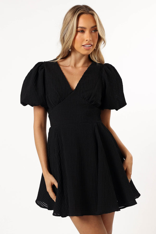 Petal and Pup USA DRESSES Max Short Sleeve Mini Dress - Black