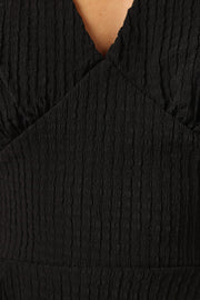 Petal and Pup USA DRESSES Max Short Sleeve Mini Dress - Black