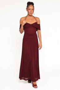 Petal and Pup USA DRESSES Mayven Maxi Dress - Burgundy