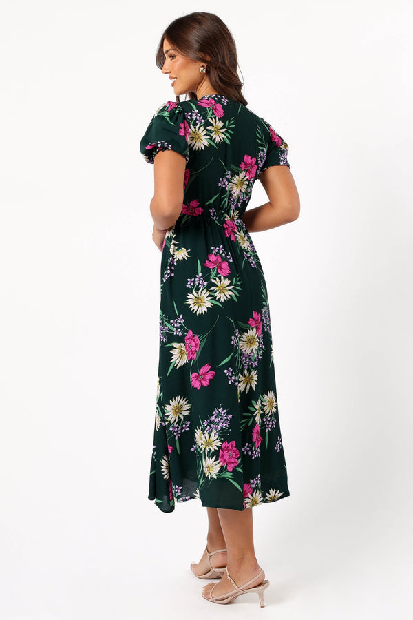 Petal and Pup USA DRESSES Mazie Floral Midi Dress - Eden Florals