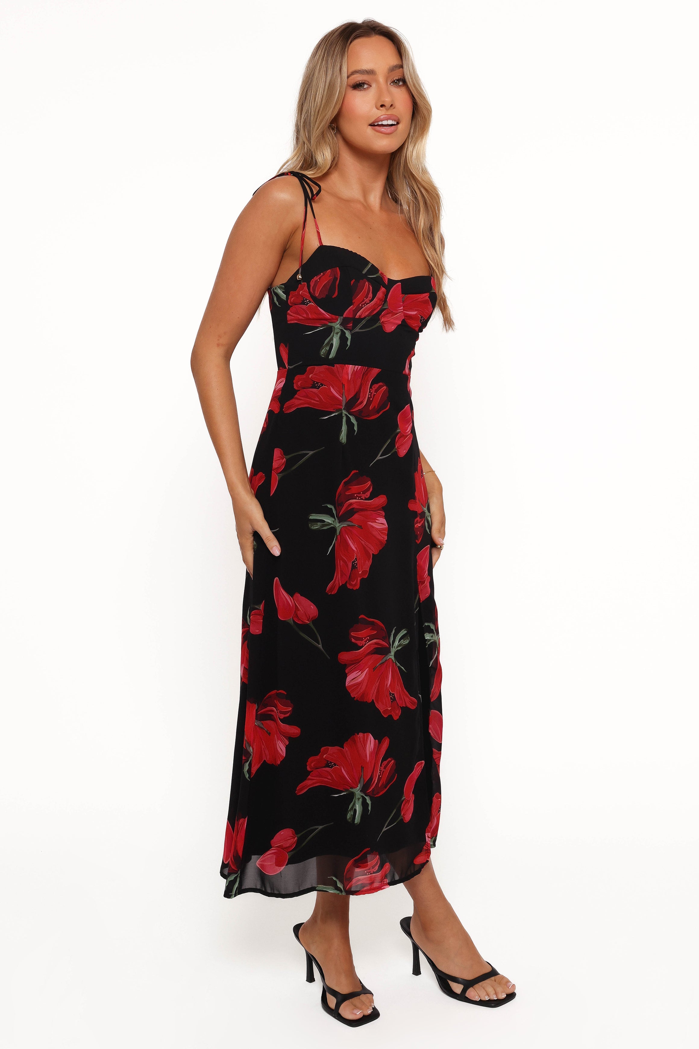 Petal and Pup USA DRESSES Meg Dress - Black Floral