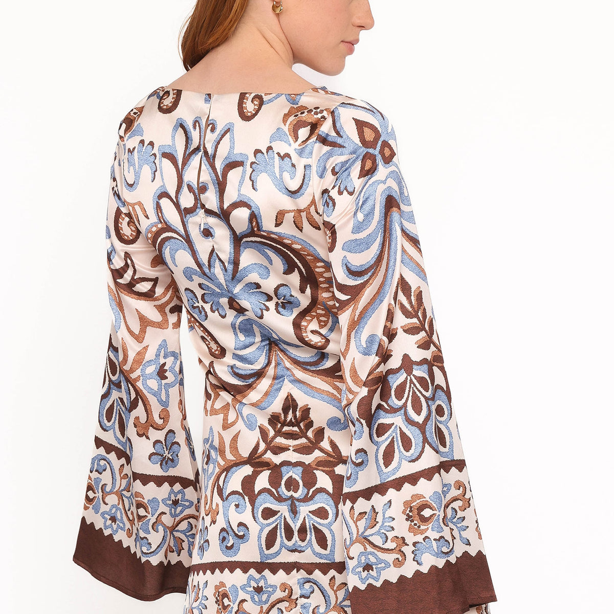 megan mini dress Megan Mini Dress - Ivory Brown Blue