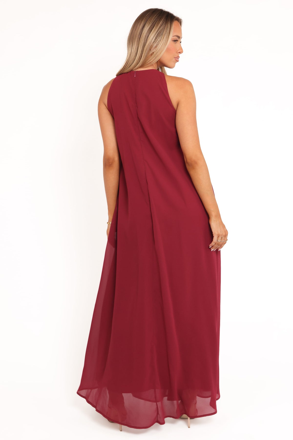 berry red bridesmaid dresses Berry Bridesmaid Dress Luxe Stretch Knit Size 2XL