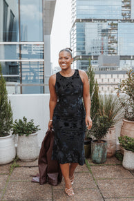 Petal and Pup USA DRESSES Melinda Sleeveless Velvet Maxi - Black