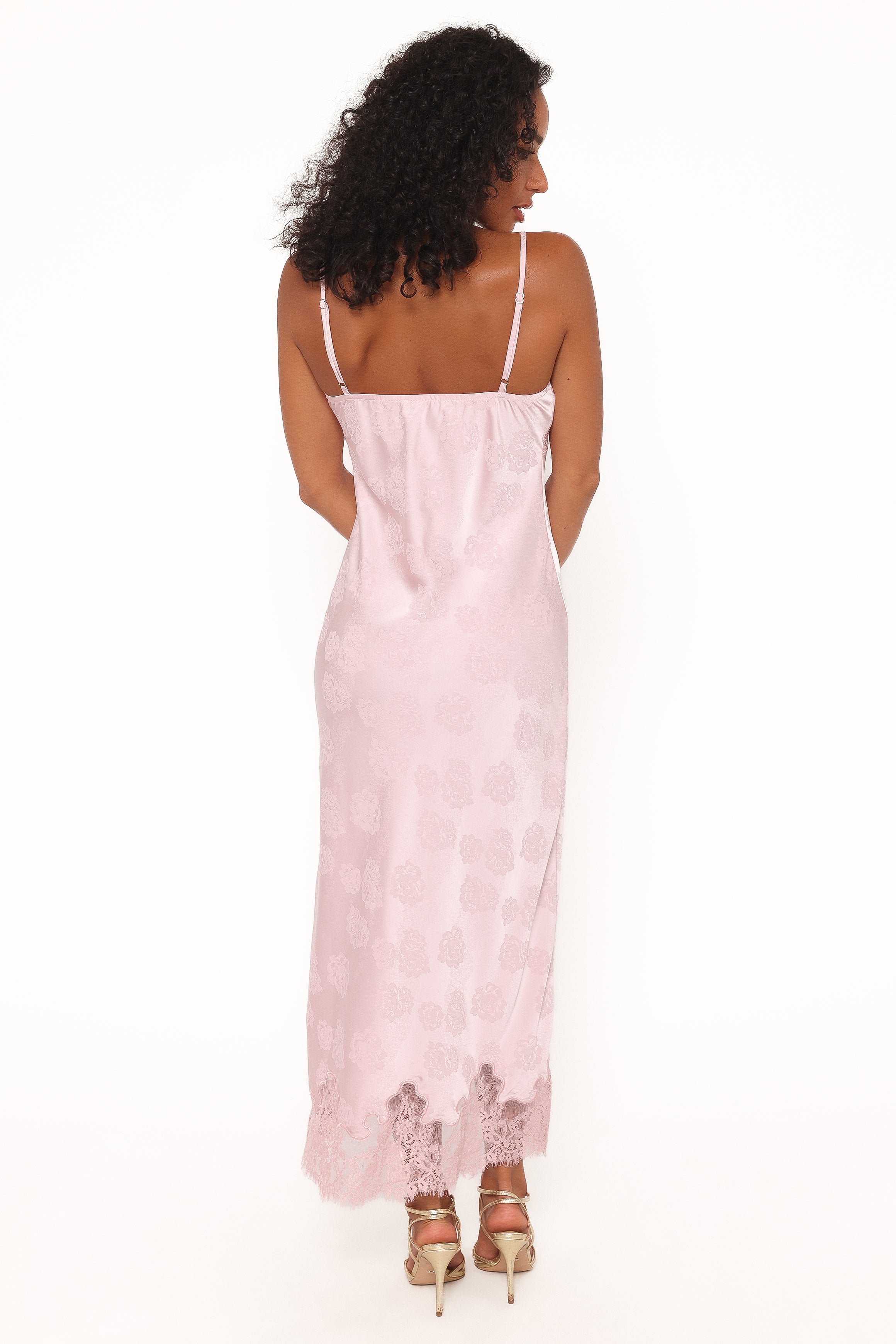 Petal and Pup USA DRESSES Melita Lace Maxi Dress - Pink