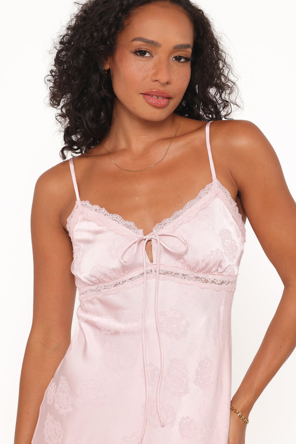 Petal and Pup USA DRESSES Melita Lace Maxi Dress - Pink