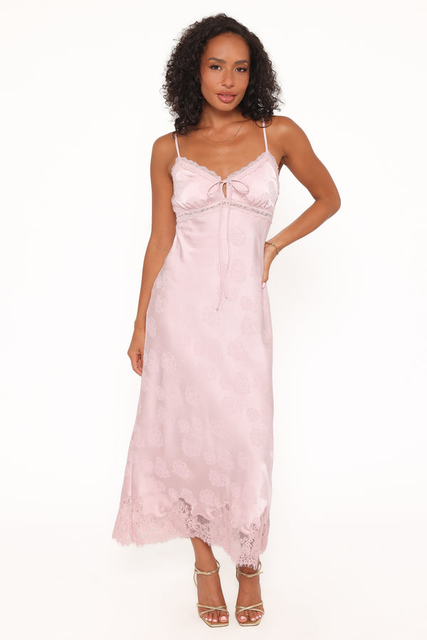 Petal and Pup USA DRESSES Melita Lace Maxi Dress - Pink
