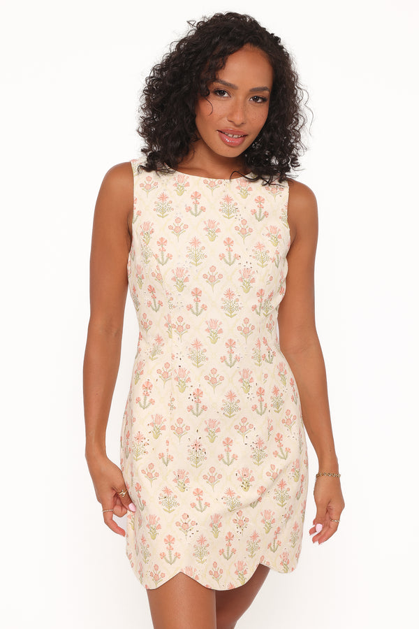 Petal and Pup USA DRESSES Memphis Mini Dress - Coral Floral