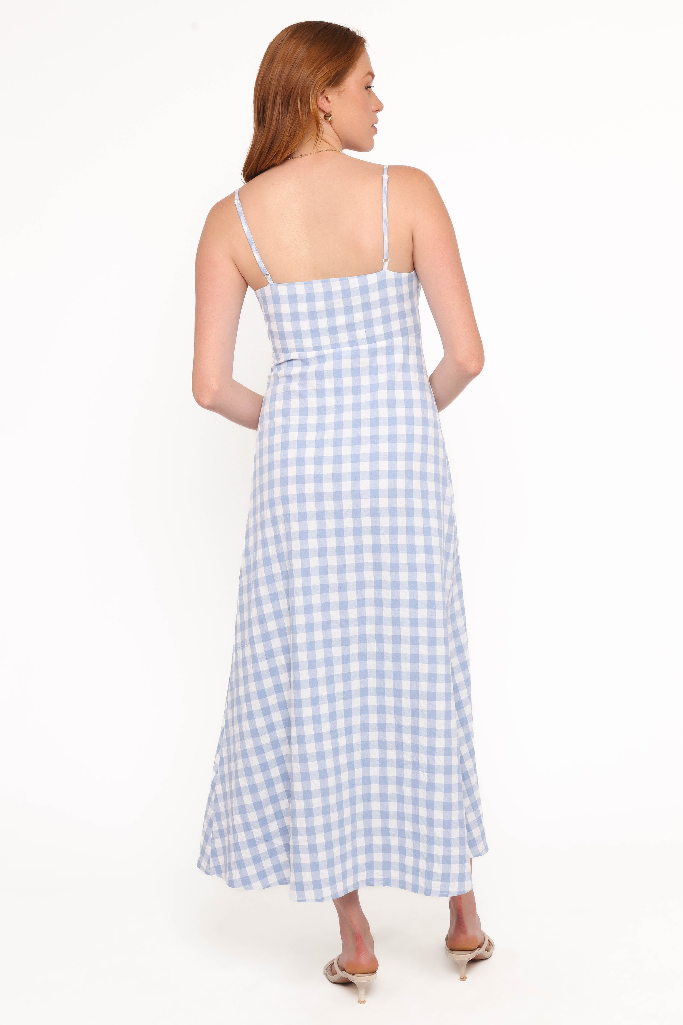 Petal and Pup USA DRESSES Menora Maxi Dress - Blue Gingham