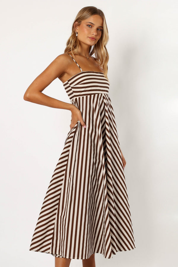 Petal and Pup USA DRESSES Mercury Maxi Dress - Chocolate