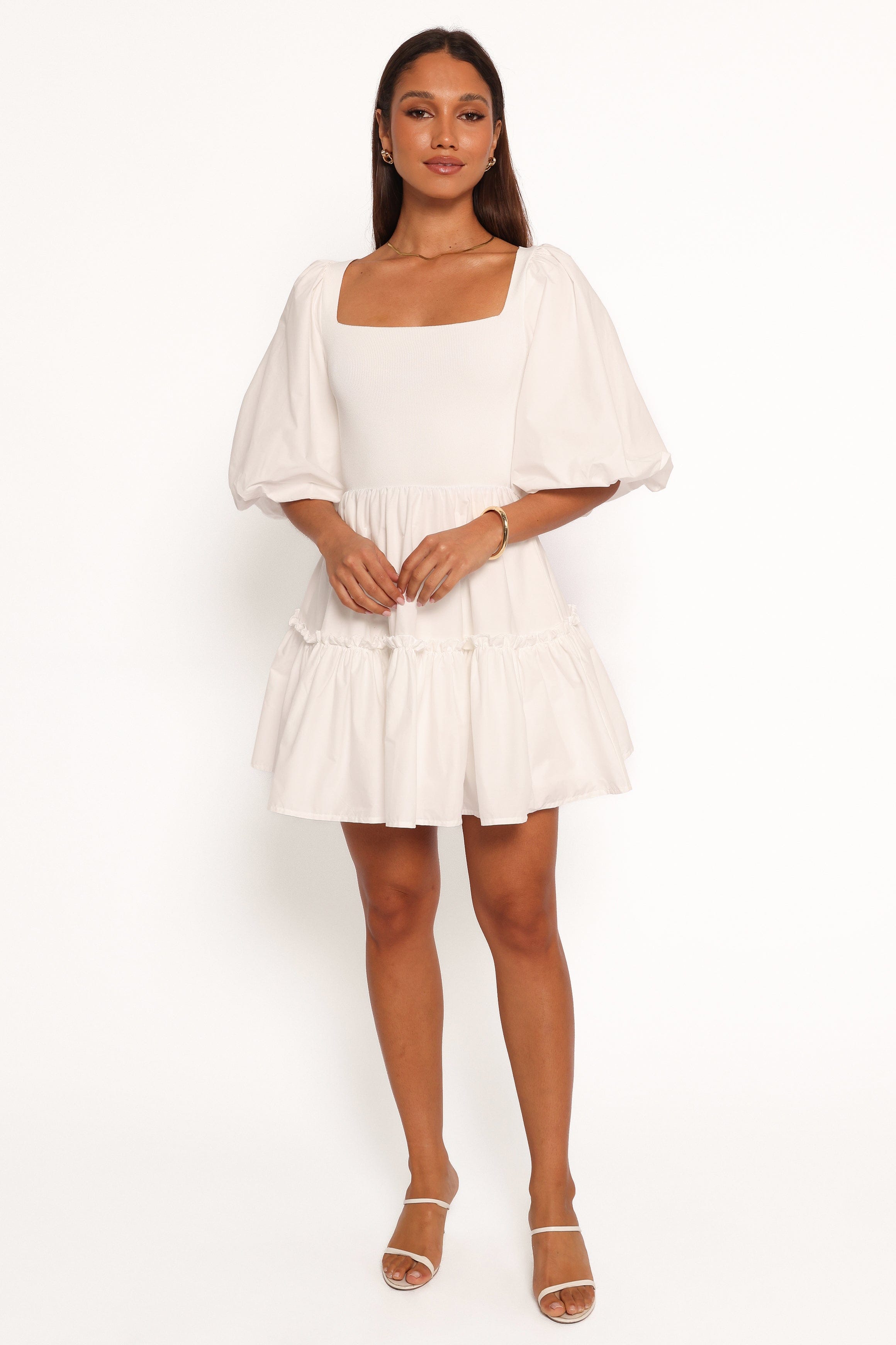Petal and Pup USA DRESSES Meredith Mini Dress - White