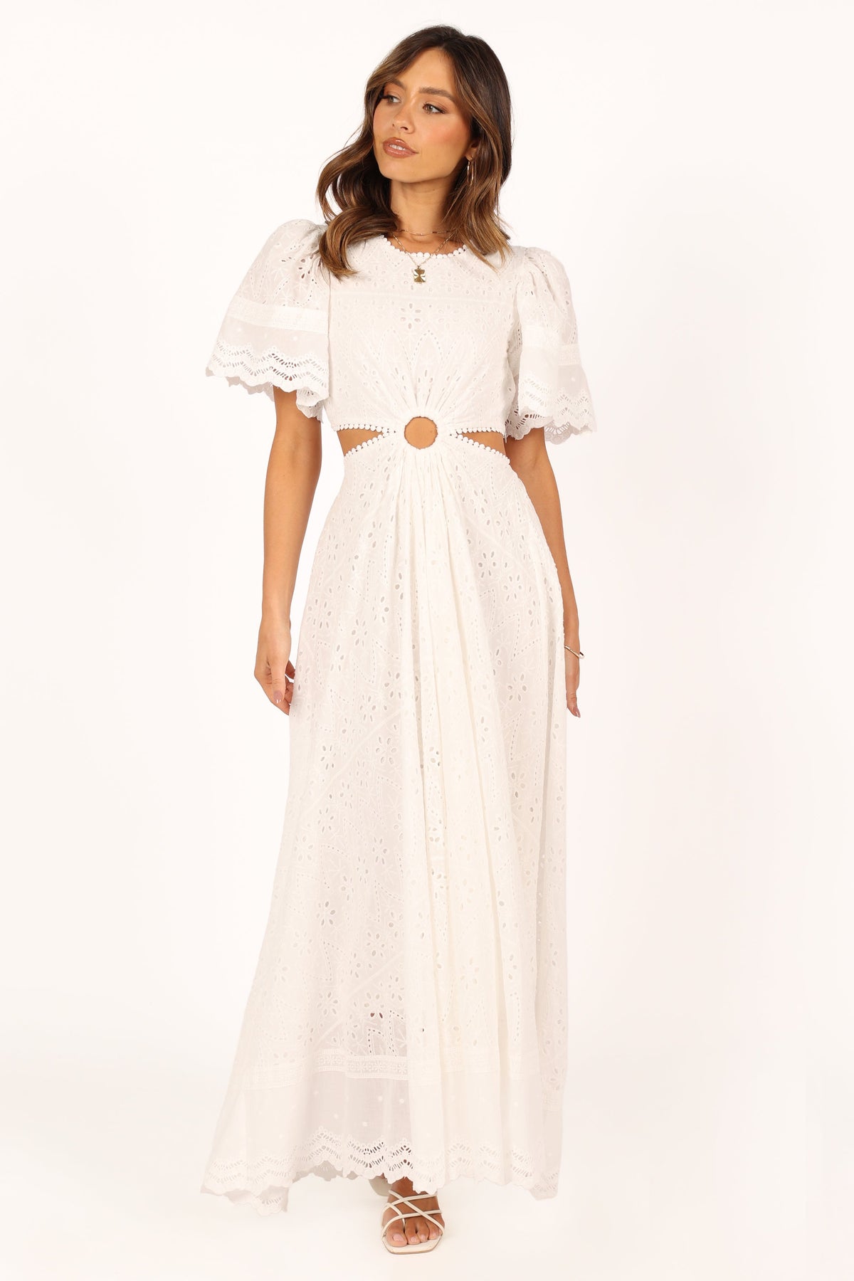 Merletto Cut Out Maxi Dress - White | Petal & Pup USA Merletto Cut Out Maxi Dress - White | Petal & Pup USA